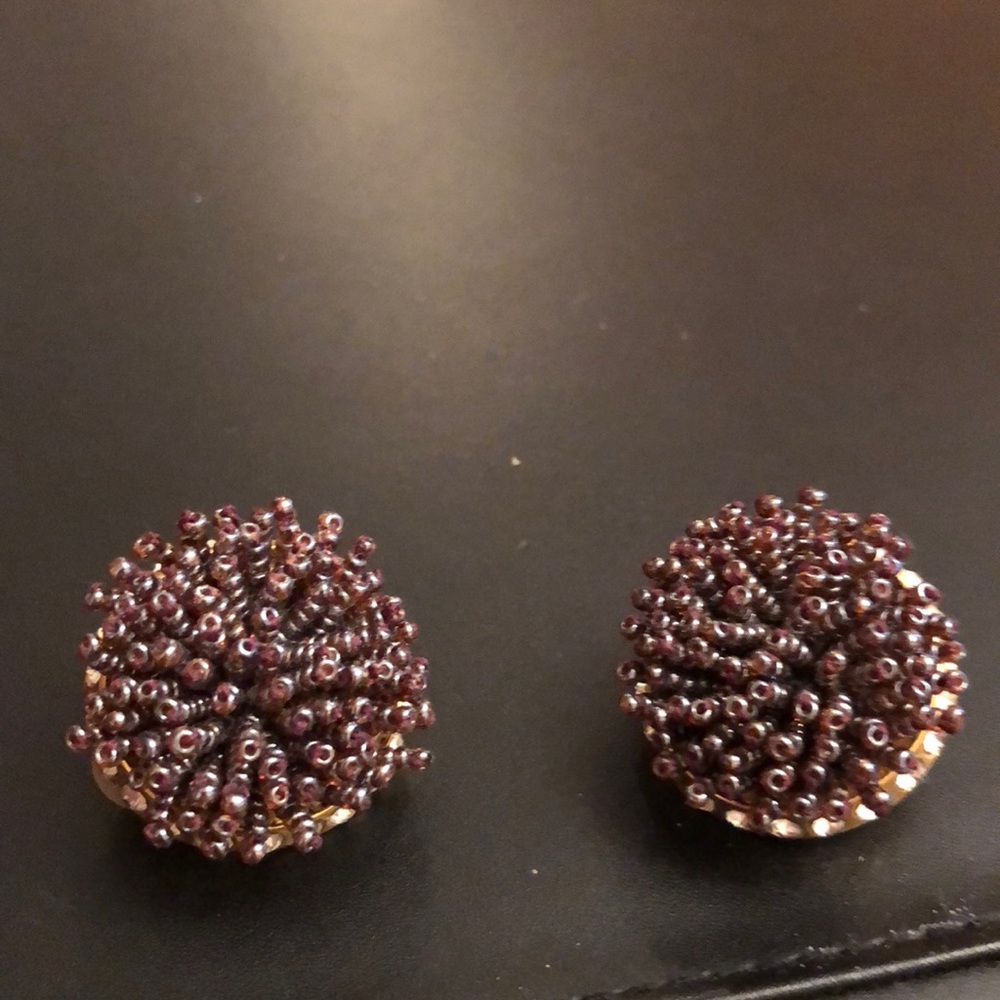 Burgundy earrings